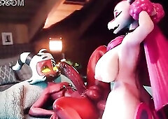 Femboy Banged by Fur Futanari Lovander