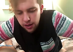 Pov: Dirty Verbal Stepdaddy Feeds His Cock To A Fag