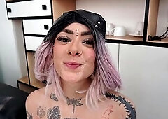 Maria Morangoh, white Braziloan alt fucked balls deep by big black cock (Anal, 0% pussy, BBC, interracial, dirty talk) OB498