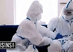 Pair Reunite After Quarantine and Bang Throughout Their Protective Gear