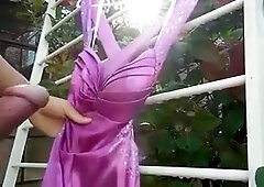 Prom Dress - Outdoors Hard Fuck Messy Cumshot
