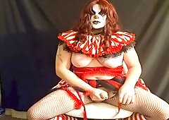 Trans clown babe Angel Wildfang catches you backstage for some naughty roleplay JOI