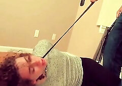 Femboy gets drilled a lot by her slaver lover.