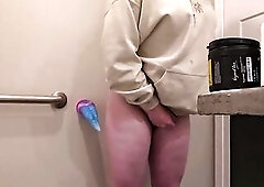 Gothic femboy rides toys