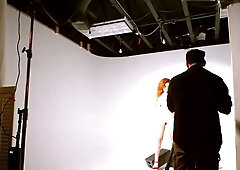 Amateur redhead masturbates then gives a blowjob