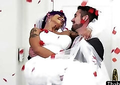 Latina beauty TS Foxxy huge plump ass gets banged from behind