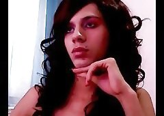 Turkish pierced crossdresser in softcore posing