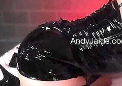 Dominatrix Shemale Stokes Juicy Cock Cumshot Femdom BDS