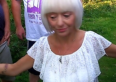 POV blowjob for big cock from blonde MILF