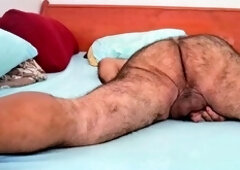 Hairy mature men, 4k porn, masturbation cum