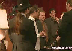 Slaves tormented at lounge party