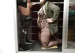 My superlatively good ally gives me a CAPTIVATING ORAL-SEX on the balcony of her building.