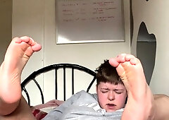 Trans stud Alexander sole fetish