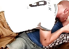 Bold hunk slaps and rough fucks a twink