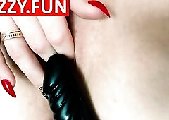 WHITE RUSSIAN BRUNETTE HAIR MASTURBATES Lying ON SOFA
