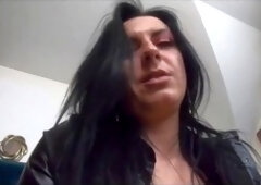 Milfycalla dirty talks while playing with her sex toy pussy