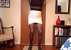 SL4UA Holly Taunts in Dark-Hued Stockings