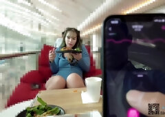 Remote Vibe Teasing Walk! Pussy Juice Gushing, Creampie Climax
