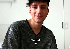 Messy-haired twink enjoys deep anal