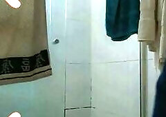 cute but concupiscent student taking her garments off taking a shower, masturbation, teasing brushing her teeth and playing with her body, lets have s