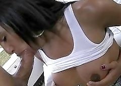 Deep anal pounding for a busty ebony shemale Wanny Naomi
