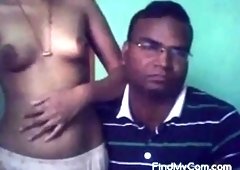 Desi couple having a session on webcam
