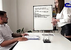 La profe Pauli Belen aprueba a su alumno a cambio de que le llene la concha de leche - CREAMPIE