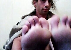 Exposed Transgirl Playing with and Wrestling Feet with Every Other