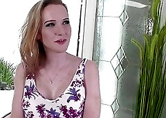 Big tits and pale shemale Kayleigh Coxx gets fucked cowgirl