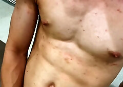 Chinese swimmer get caught by guard end with get boned with jism