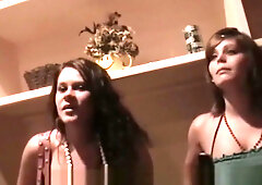 Stripper Shay Lynn teases with a striptease before going down on her girlfriend in the back seat