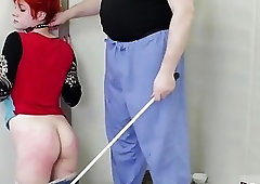 Redhead teenager is hurting as her anal hole is banged