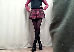 Greetings. Im Karina! This Day I got my fresh corset and the fresh miniskirt. I'm very cheerful!