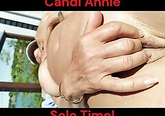 Candi Annie enjoys laying out in the warm sunshine but always appears to be to get aroused as the sun warms her juicy vagina. Her fingers lazily disco
