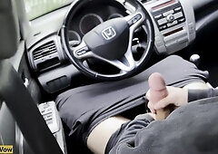 Warm man wanking in GYM parking pile and jizzing massive explosion