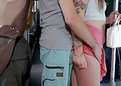 Masturbating a stranger on the bus
