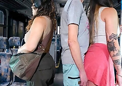 Masturbating a stranger on the bus
