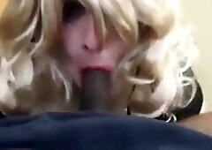 Young white sissy takes black masters load 2