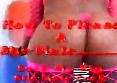 Ebony shemale gets rimmed and cock sucked