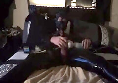 Puppy latex self bondage 2