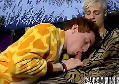 Ginger twink breeding with pierced homo