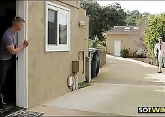 Gays sneak inside parents house to fuck in the basement