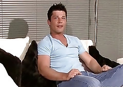 Interviewed UK jock wanking off big cock