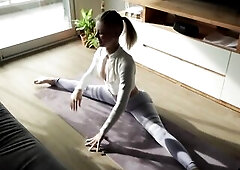 Yoga Honey gets Dicked down with Her Panties Half Way down