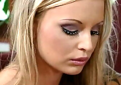 Blonde beauties share a cock