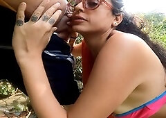 Outdoor fun at the beach with a blowjob and happy ending while sucking ass