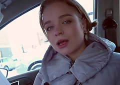 Tight teen Calibri Angel pays her debt with warm mouth and wet pussy