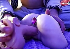 Finger tickling and dildo fun for you - cum multiple times!