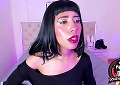 Goth Babe Teases in Lingerie