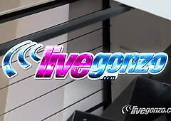 Krissy Linn @nd Erik Everhard - Large Butt Shake Down#2, Blond Natural large boobs and admirable round booty...great sex and lots of enjoyment...facia